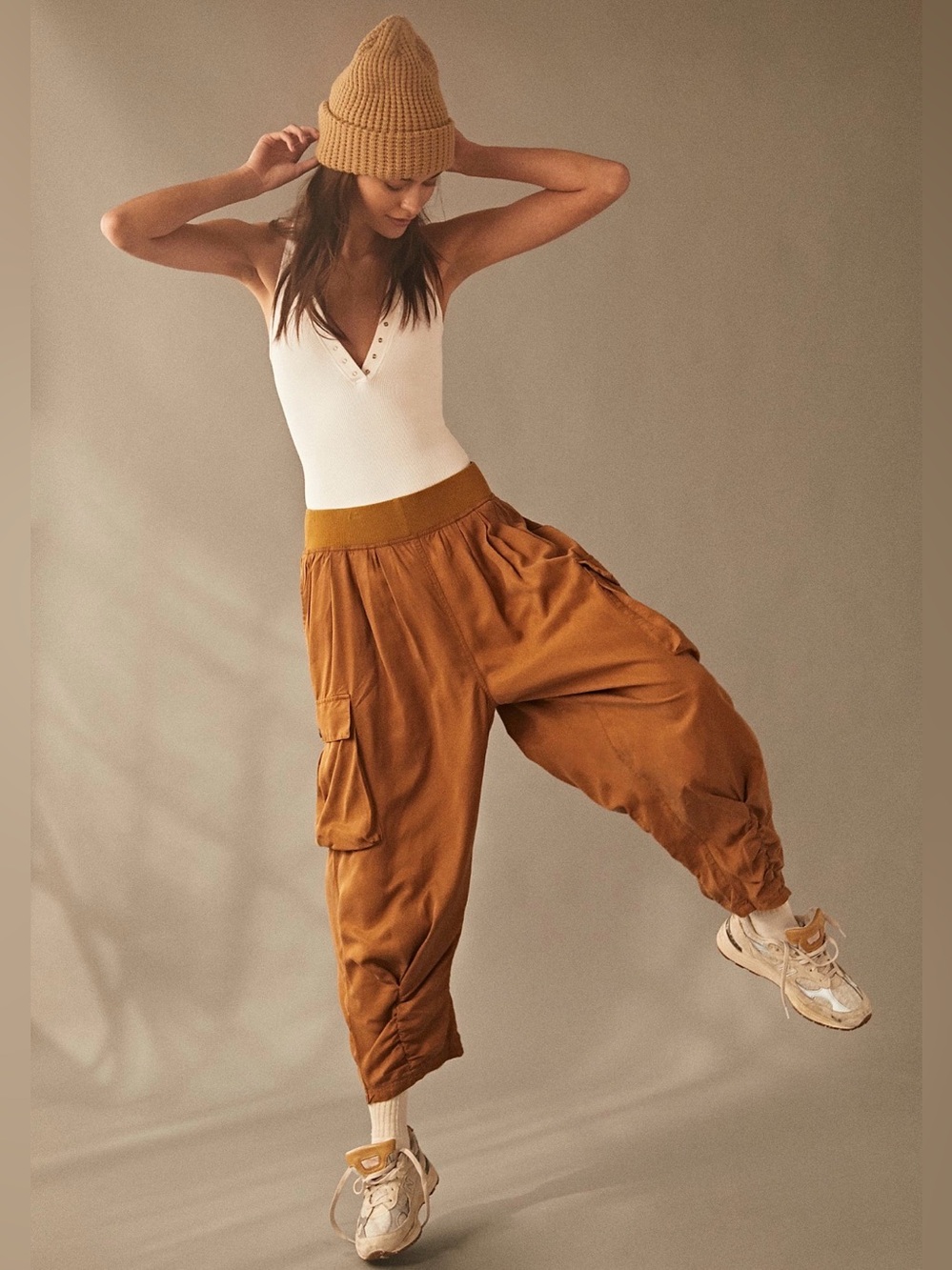 Free People Movement Utility Pants Size XL NWT Amber/Honey